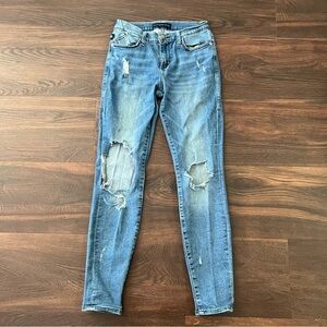 Rock & Republic Distressed Denim Skinny Jeans Kashmere Womens Size 4